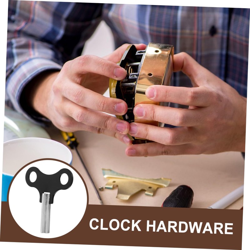 TEHAUX Steel Clock Winding Key Durable Precision Tool for Clock