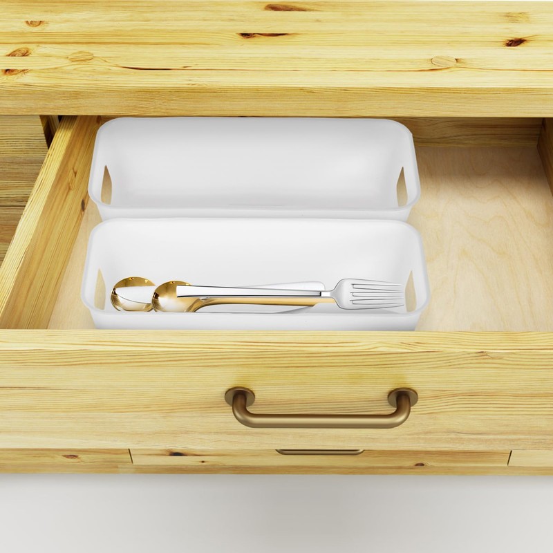 Mobestech 8Pcs Storage Bins Storage Basket Versatile Kitchen Pantry Organization