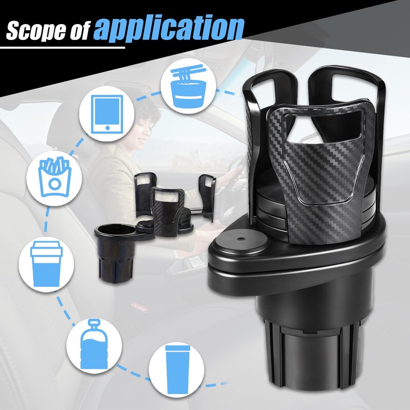 DECUIOCC Upgraded Car Cup Holder Expander, 2 in 1 Vehicle