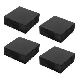 Winova Rubber Plates 4-Piece Set Non-Slip & Height Adjustment Soundproof & Anti-Vibration Rubber Mat Furniture Floor Protector for Table, Chair, Bed Use Noise & Vibration Prevention (50x50x20mm 4