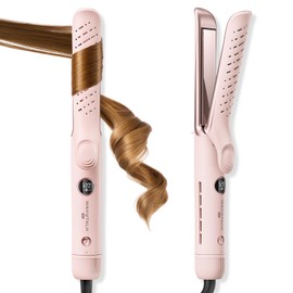 Wavytalk Airflow Styler Whirlwind Curl, Hair Straightener and Curler 2 in 1, Upgraded Curling Iron & Flat Iron Achieve One Pass Curl, Less Damage to Hair