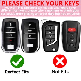 Simocky for Toyota Key Fob Cover with Heart Keychain for Women, Compatible with 2025 Camry 2019-2024 Venza, RAV4 Prime, Land Cruiser, Fortuner, Grand Highlander, Corolla Protector (4 Buttons-Purple)