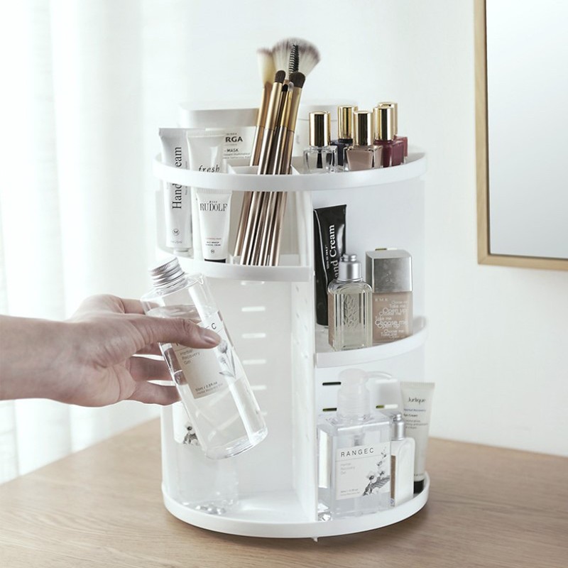 Rotating Cosmetic Organizer 360 Degree Makeup Display Cosmetic Spinning Holder