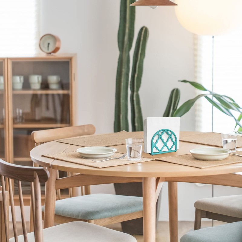 Blue Donuts Cast Iron Classic Napkin Holder - Turquoise