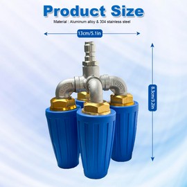 4-in-1 Turbo Nozzle Pressure Washer, 4000 PSI & 2.0 Orifice Quadruple Turbo Nozzle Pressure Washer with 1/4" Quick Connector, 360° Rotating Turbo Nozzle