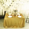 YZEO Gold 50"*72" Sequin Tablecloth Home Wedding Event Party Banquet