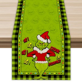 Christmas Table Runner 13x72 Inch Christmas Xmas Winter Holiday Decorations and Supplies for Home Kitchen Dining Room Table Decor