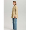 CUFEZN Women's Bow Toggle Trench Coat, 100% Cotton Button Down