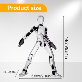 QEDBOJE 1 x Action Figure, Pre-Assembled Figure, 4 Weapons 6 Hands, 3D Printed Multi-Jointed Movable