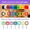 CheeFun 80Pcs Rubber Key Covers Caps: Identifier Rings Key Toppers