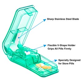 AVIDACE 2PCS Pill Cutter, Professional Pill Splitter for Cutting Small Pills or Large Pills in Half