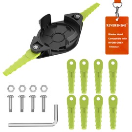Rivershine ACFHRL2 Weed Wacker Head Replacement, Compatible with Ryobi 18V, 24V Trimmers, Compatible with Ryobi Weed Wacker Parts, with 10 Quickload Weed Wacker Blades (1 Head +10 Blades)