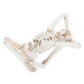 MAGICLULU Skeleton Yoga Figurine Unique Resin Decoration for Home Office and Modern Minimalist Craft for Living Room and Study Handmade Art Statue