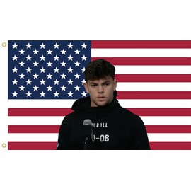 Cooper American Flag Wall Tapestry, 3x5 Feet, Dejean USA Polyester Hanging Art, Bedroom and Dorm Decor