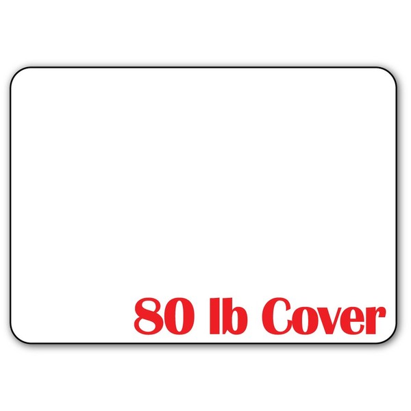 Blank White 5" X 7" Cardstock with Rounded Corners - 100 Cards