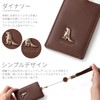 Naru Dinosaur Metal Brooch Pass Case with Reel Ladies' Card