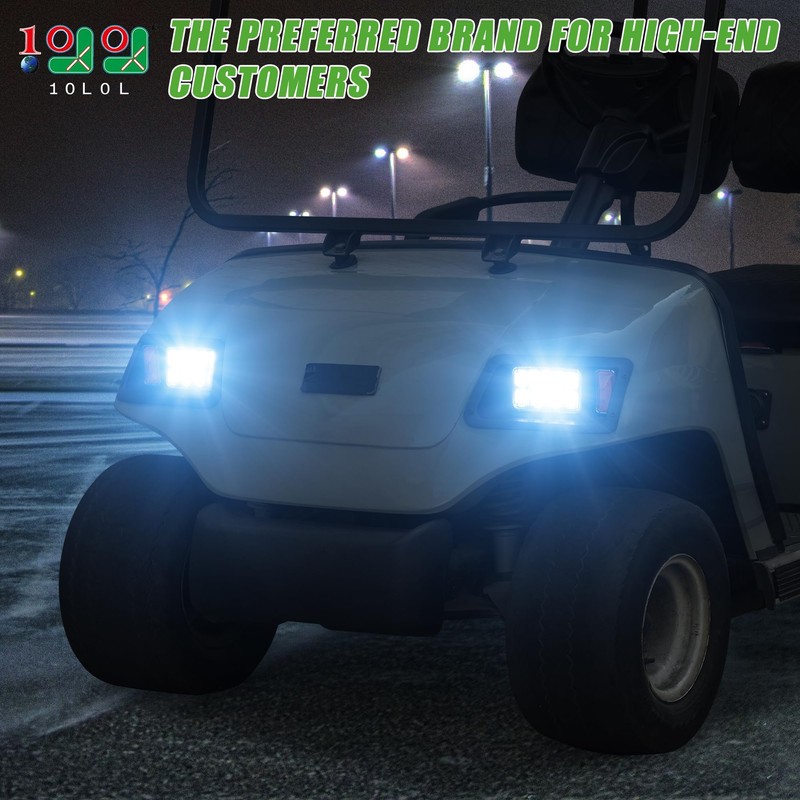 10L0L 12V Golf Cart Headlight Kit Compatible with Yamaha G14,