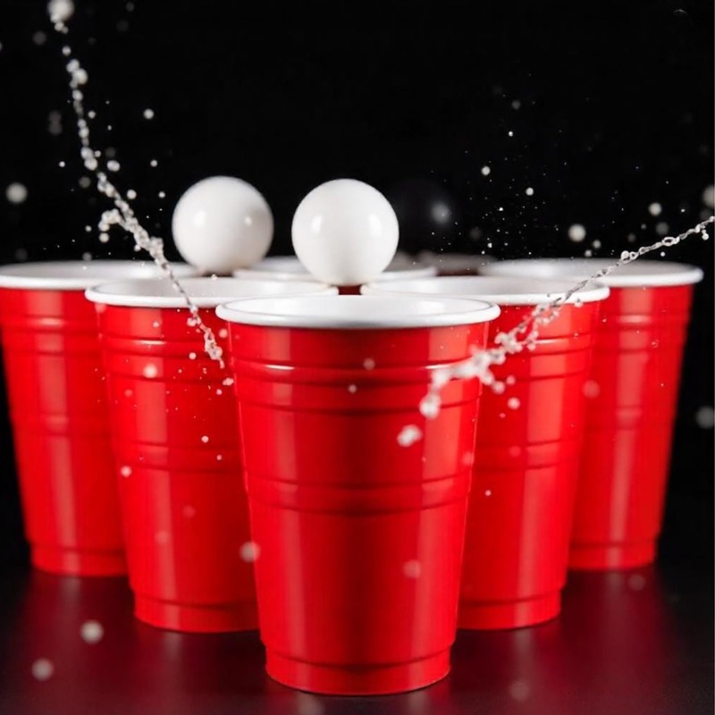 7STAR 100-Pack Disposable 16oz Red Plastic Cups – Heavy-Duty for