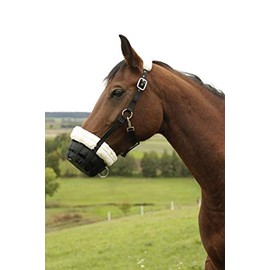 Kerbl 3222146 Muzzle Teddy Fleece Nylon, Black, Shetty