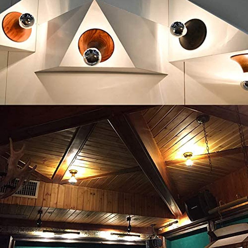 G45 G14 Globe Half Chrome Light Bulb 2W Dimmable G45