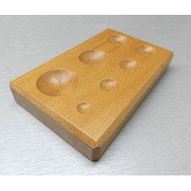 WOOD DAPPING BLOCK WOODEN METAL FORMING ROUND SHAPE JEWELRY SHAPING TOOL 7 SIZES (E 10) NOVELTOOLS