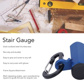 Watris Veiyi Stair gauge, stop, stop for circular saws, suitable for wood tools to support the construction of straight stairs