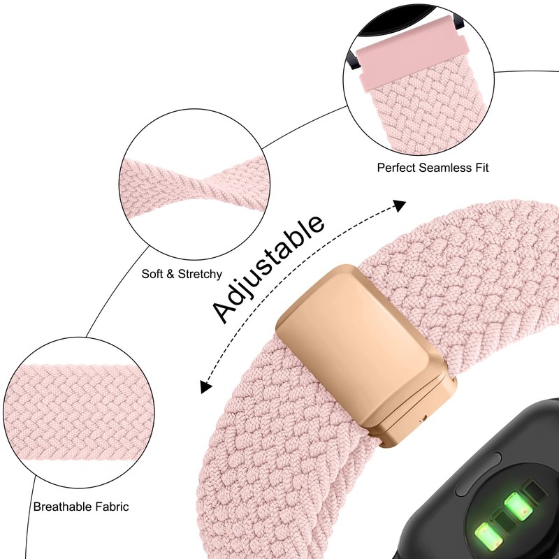 Meliya Braided Nylon Band for Garmin Vivoactive 6/Vivoactive 5/Vivoactive 3