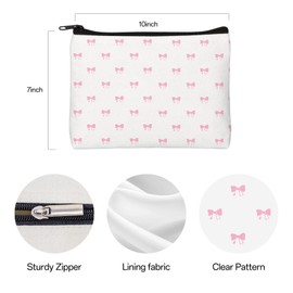 Kimoli Nurse Makeup Bag, Nurse Gifts for Women, Pink Bow Nursing Cosmetic Bag, Accessories for Work