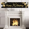 Happy 50th Birthday Banner Sign Gold Glitter 50 Years Birthday