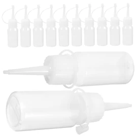 Mikinona 12pcs Pe Scalp Hair Oil Applicator Bottles 30ml Fine Tip Plastic Hair Dye Bottles for Coloring Oil Dispenser Lubricant Container