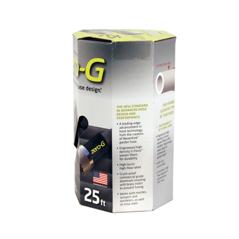 zero-G 25' Lightweight, Ultra Flexible, Durable, Kink-Free Garden Hose, 5/8-Inch