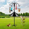 FEED GARDEN 92 Inch Adjustable Shepherd Hooks with Squirrel Baffles