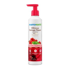 MAMAEARTH Hibiscus Shampoo With Hibiscus & Curry Leaves for Strong & Nourished Hair - 250ml | For Dry & Frizzy Hair | For Smoother, Shinier Hair | Suitable For All Hair Types