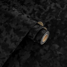 WESTICK Textured Black Felt Drawer Liner for Jewelry Lining Self Adhesive Velvet Fabric Wallpaper Peel and Stick DIY Flock Felt Sheets for Cabinets Crafts Soft Dark Velvet Contact Paper 12"x80"