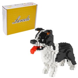 Larcele Micro Dog Building Blocks Set Pet Mini Building Toy Bricks Kit,950 Pieces KLJM-02 (Border Collie)
