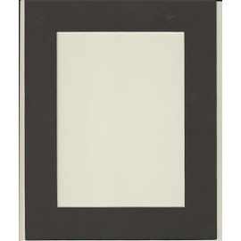 Pack of 2 16x20 Black Picture Mats Mattes Matting with White Core Bevel Cut for 12x16 Pictures