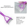 MSQ Eyelash Comb Eyelash Separator Eyebrow Brush Metal Teeth Eye