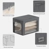 3Pack Stackable Foldable Storage Bin - Metal Frame Storage Box
