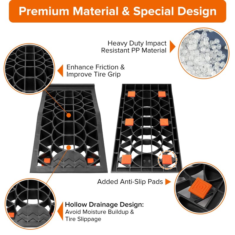 Donext Car Ramps for Easy Vehicle Maintenance and Safe Lifting,