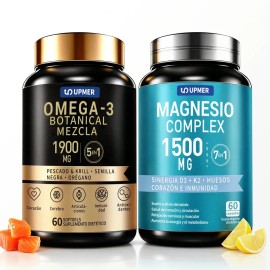 Upmer Pack Duo: Magnesio 7 En 1 + Omega 3 Premium Es La Combinación Perfecta Para Quienes Buscan Un Apoyo Nutricional Sin Sabor