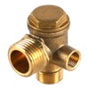 Laroal 3 Way Brass Air Compressor Check Valve Male Thread