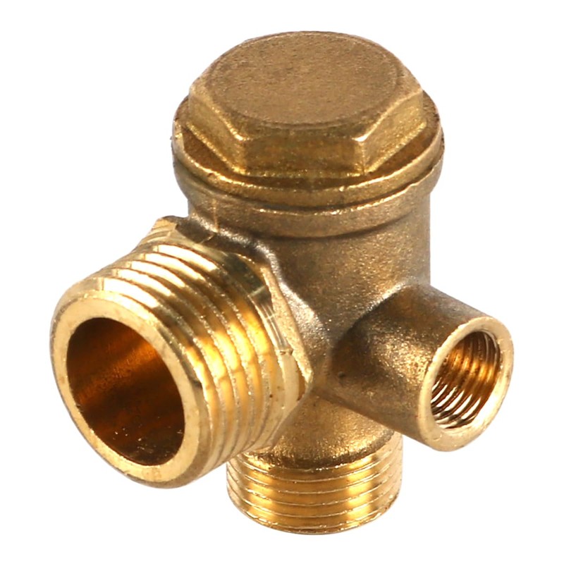 Laroal 3 Way Brass Air Compressor Check Valve Male Thread