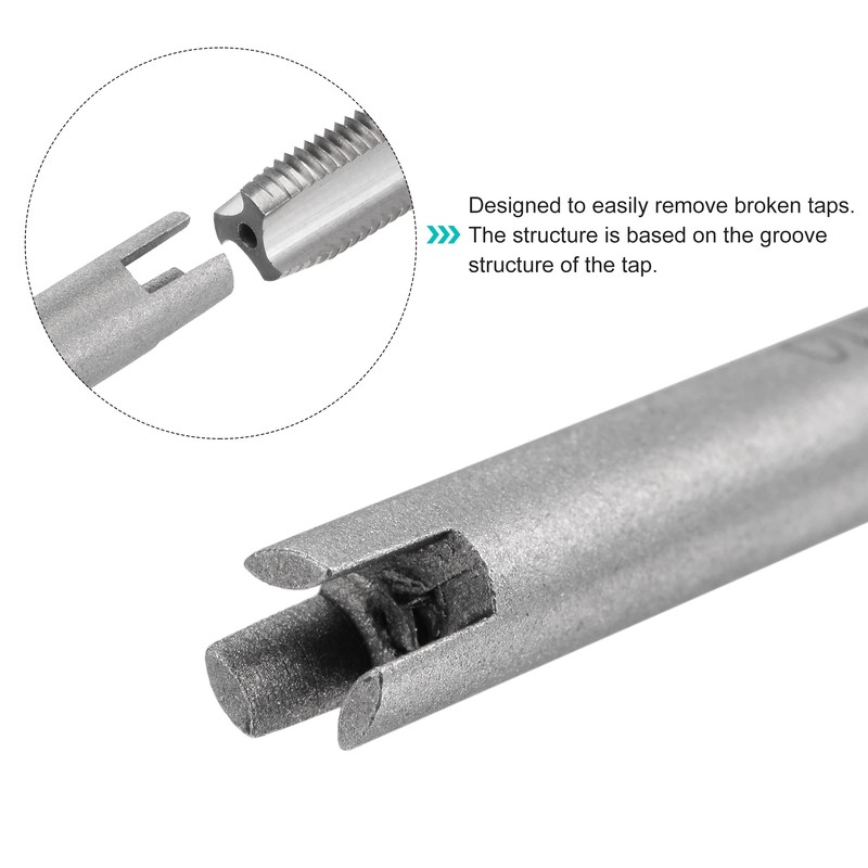 uxcell Tap Extractors M10 / 3/8" (Metric/Inch), 3 Flutes Broken