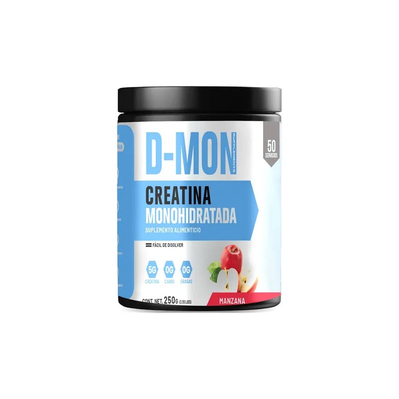 Creatina Monohidratada En Polvo 250g D-mon 50 Servicios