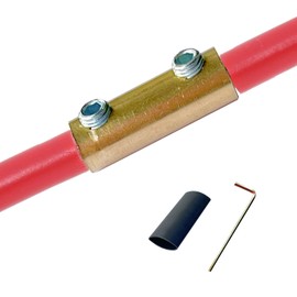 10Pcs 6 AWG Gauge Wire Connector Nut Kit, 80 Amp Splicing Quick Wiring Connection Terminal, Circuit Wire Connector with Screws and Heat Shrink Tubes