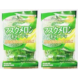 Candy, Muskmelon Candy, Japanese Hard Candy, 4.05 oz, Natural and Artificial Flavor, 2 Pack
