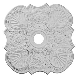Ekena Millwork CM29FW Flower Ceiling Medallion, 29"OD x 3 5/8"ID x 1 3/8"P, Factory Primed