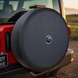 33" Soft Black Tire Cover - Ideal Compatible with Ford Bronco (2021-2025) with Backup Cameras