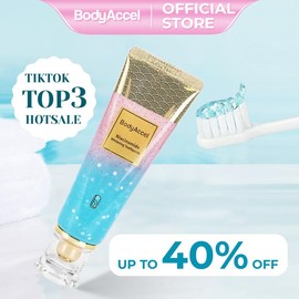 Bodyaccel Toothpaste's newest fast-acting whitening formula - derived from natural peach extract - niacinamide! - Specification: 1 pc (Trial Packing)