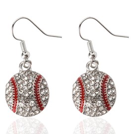 Baseball Lover Earrings for Women Girls Baseball Hook Earrings for Baseball Players Fans Earring Set for Sister Dangle Drop Earrings Baseball Themed Accessories Earrings for Daughter Mom